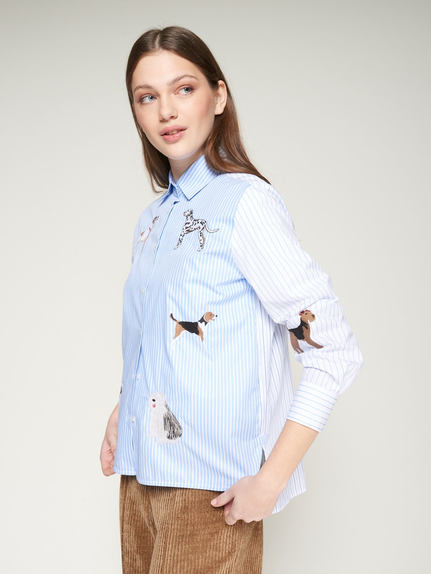 Dog Embroidery Shirt