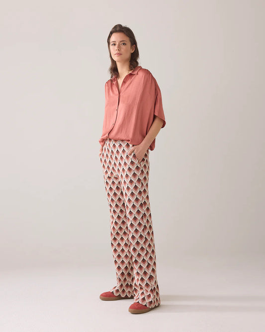 Jacquard Flared Trousers