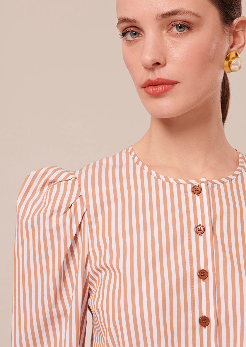 Cleo Striped Poplin Shirt by Tara Jarmon