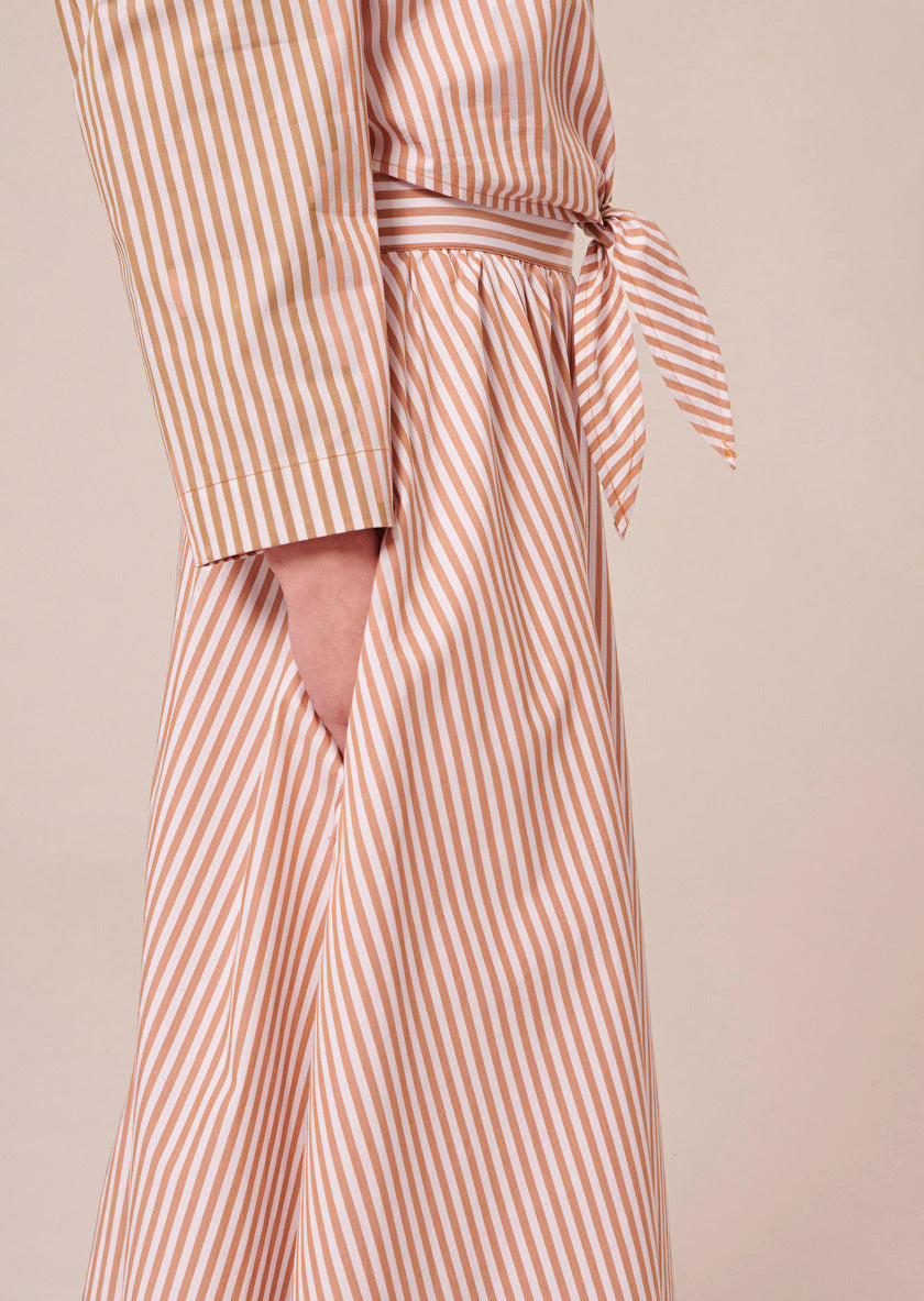 Jelato Striped Poplin Skirt by Tara Jarmon