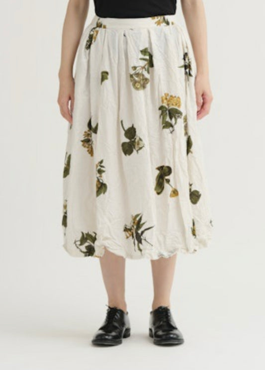 Summer Botanical Print Skirt
