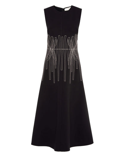 Sleeveless Dress With Embroidery