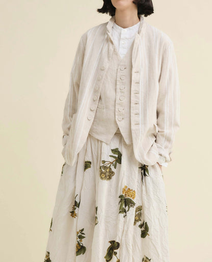 Summer Botanical Print Skirt