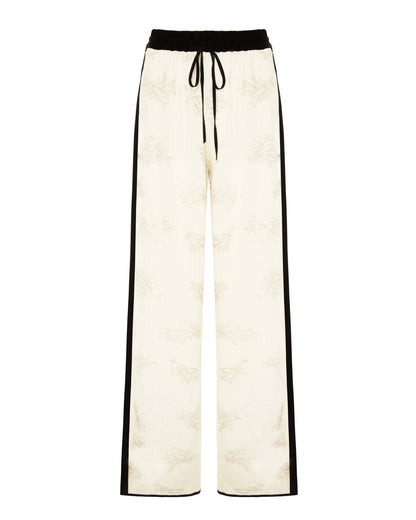 Embroidered Linen Trousers