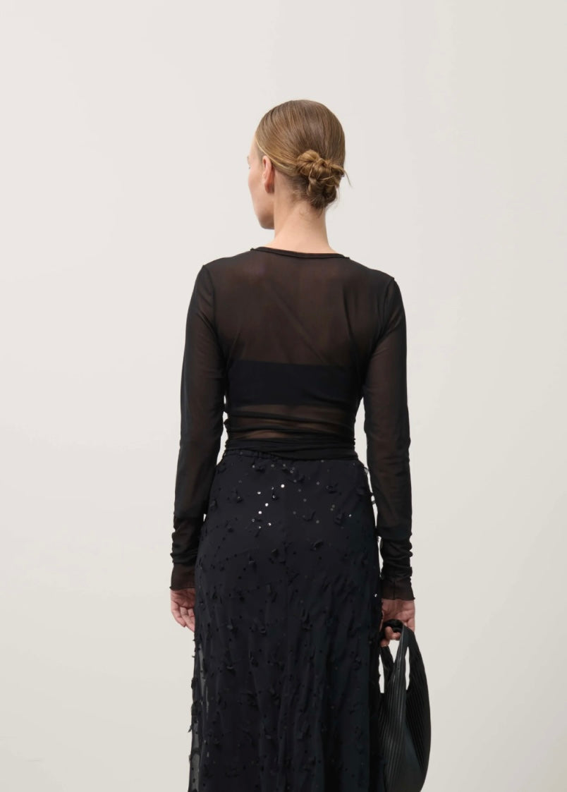 Long Sleeve T-Shirt in Tulle