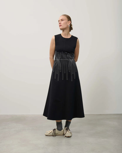 Sleeveless Dress With Embroidery