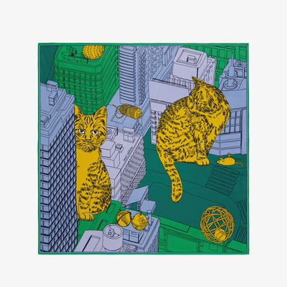 Tokyo Square Scarf - Green