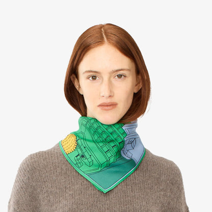 Tokyo Square Scarf - Green