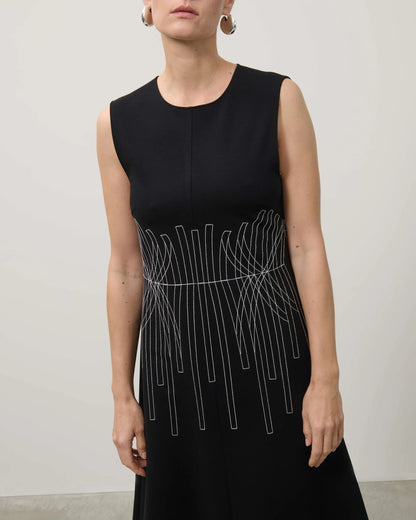 Sleeveless Dress With Embroidery