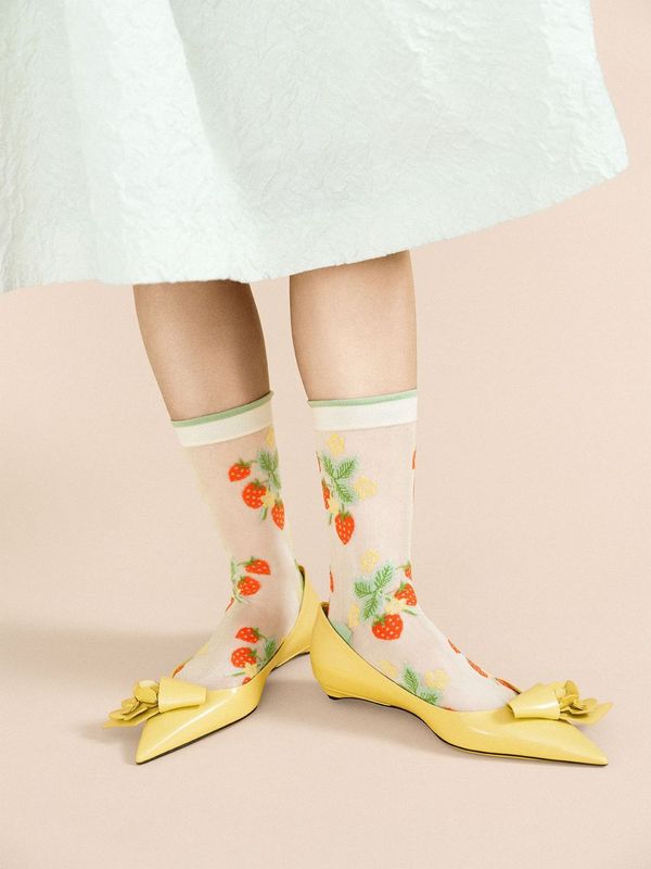 Sheer Strawberry Socks by Hansel from Basel