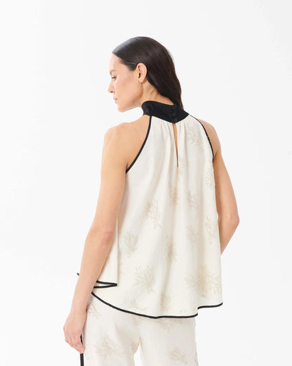 Embroidered Linen Top