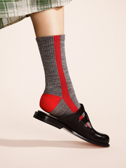 Red Stripe Socks by Hansel from Basel