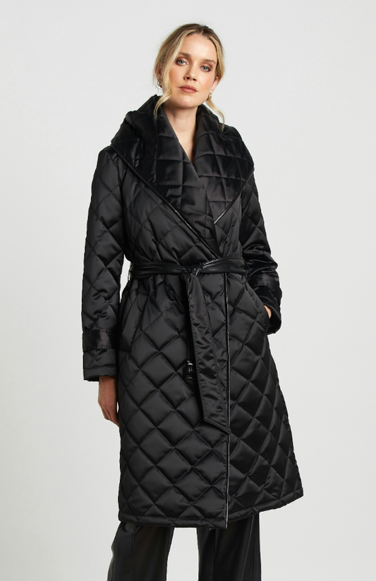 Salem Quilted Wrap Coat by Adroit Atelier