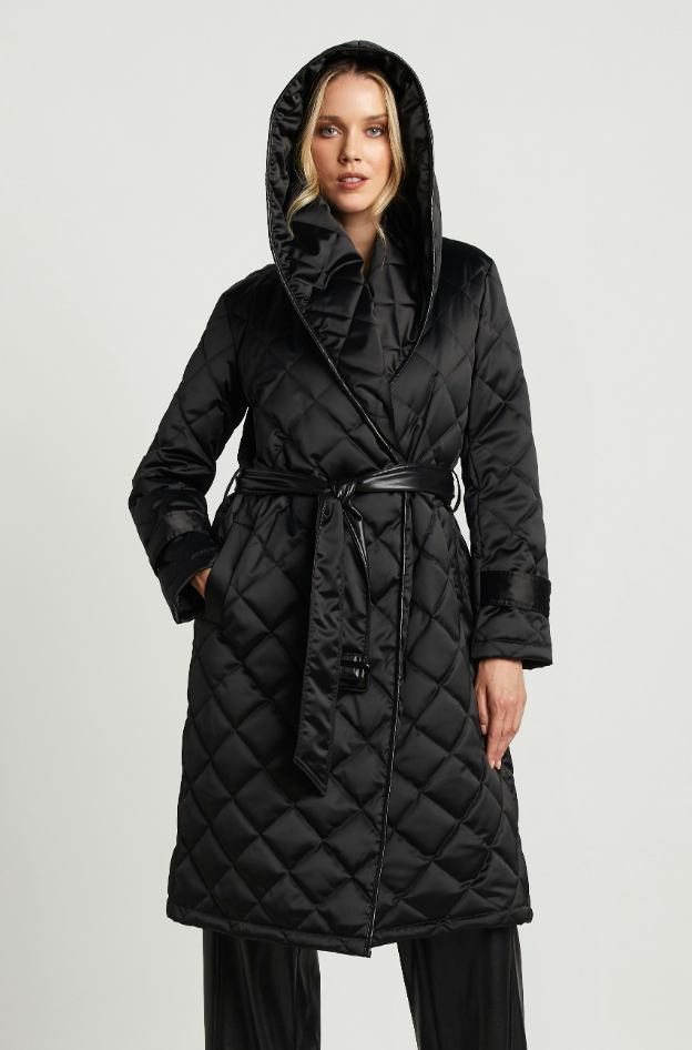 Salem Quilted Wrap Coat by Adroit Atelier