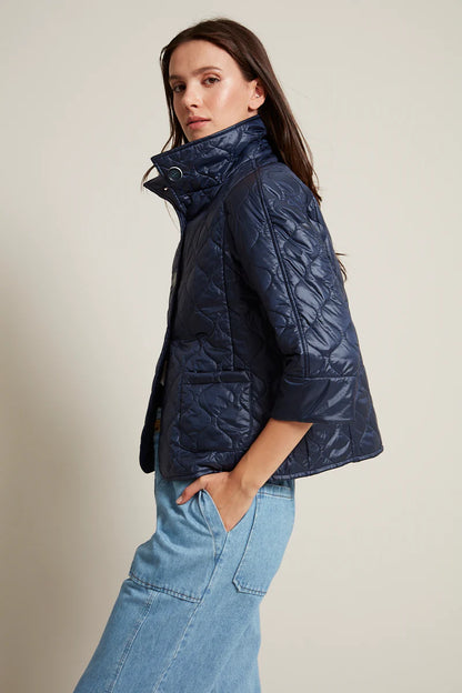 Tenley Quilted Wave 3/4 Sleeve Jacket