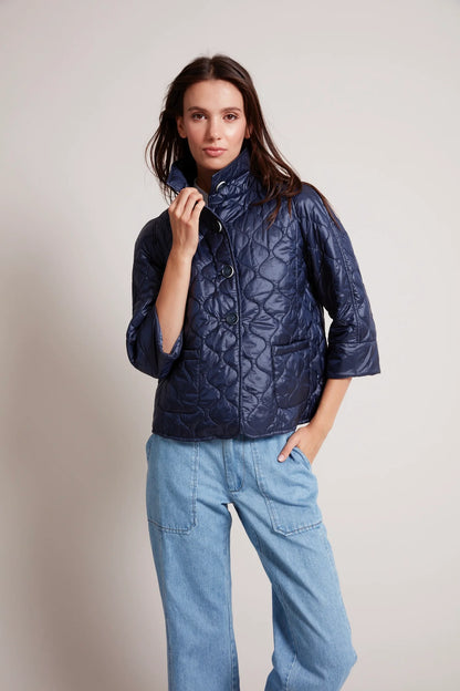 Tenley Quilted Wave 3/4 Sleeve Jacket