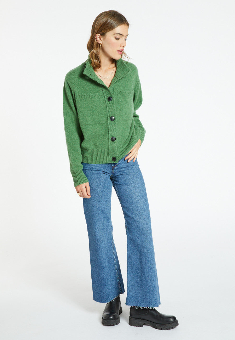 Cyrielle Cashmere and Wool Button Down by Maison Montagut